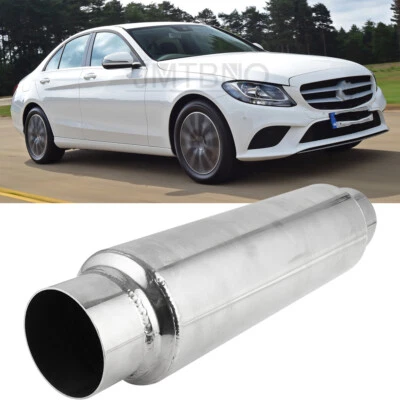 For Mercedes Benz C-Class Exhaust Muffler Resonator 3" IN/OUT 16" Overall Length - Image 1 of 4