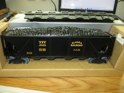 WILLIAMS ALASKA  HC01 O GAUGE QUAD HOPPER W/COVER & COAL LOAD~NEW iN BOX - Image 1 of 4