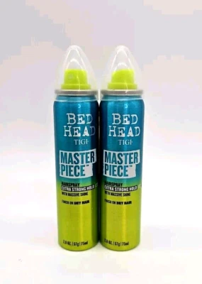 Paquete de 2 lacas para el cabello TIGI Bed Head Masterpiece de sujeción extra fuerte - tamaño VIAJE 2 OZ Foto 1 de 2