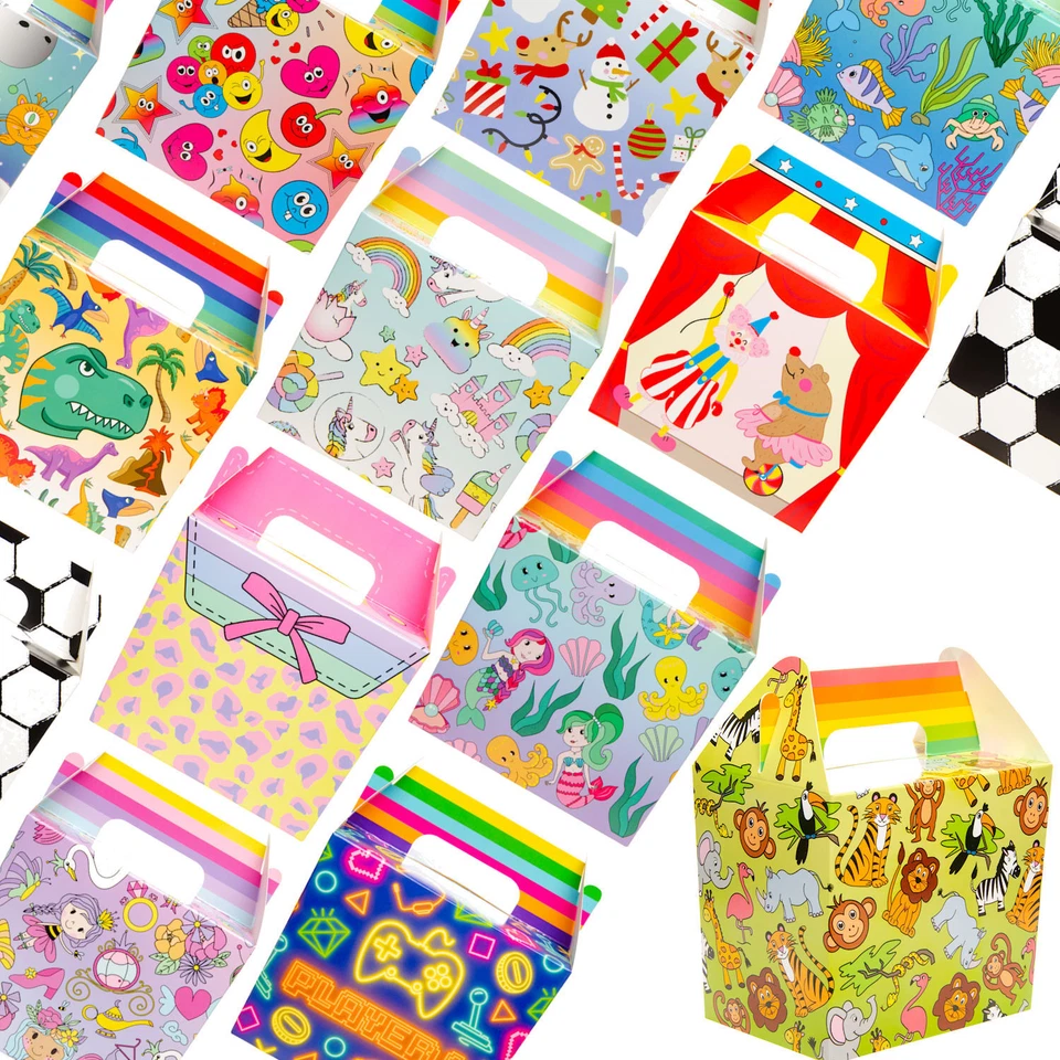 Fiambreras temáticas para comida de fiesta | Juego de 6 | Cartón ecológico | 14x9,5x12 cm Foto 1 de 1