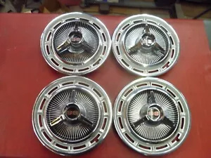 VINTAGE 1966-67 CHEVY IMPALA NOVA CHEVELLE SS 14" SPINNER HUBCAPS WHEEL COVERS - Picture 1 of 11