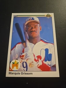 1990 Upper Deck Marquis Grissom #9 Rookie Baseball Card RC Montreal Expos - Picture 1 of 4