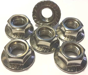 Suzuki GSXR1000 - M10 x 1.25 A2 Flange Sprocket Nuts (packs of 6)  Multi Listing - Picture 1 of 1