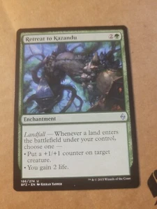 Retreat to Kazandu (186) Battle for Zendikar MTG Magic Green LP BULK DISCOUNT - Picture 1 of 1