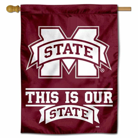 Mississippi State Bulldogs Two Sided This is Our State House Flag Cover