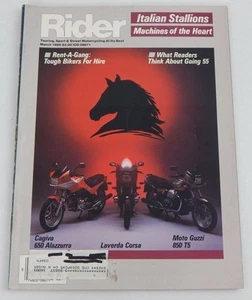 March '85 RIDER Magazine Motorcycle Motorcycling Cagiva Laverda Moto Guzzi COVER - Picture 1 of 11