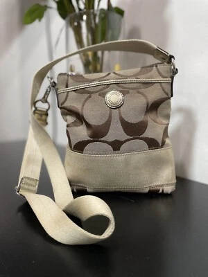 Coach Women's Willis Crossbody Handbag Small zipper Khaki/Brown - Image 1 of 4