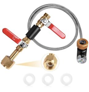 Soda Maker Connector Kit Co2 Cylinder Refill Adapter & 36 Inch Hose and Gauge US