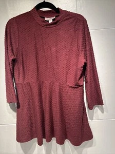 Motherhood Maternity burgundy Maternity Top 3/4 sleeve shirt medium - Picture 1 of 10