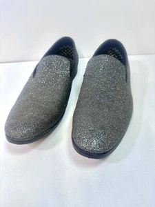 Steve Madden Loafers Men 9.5M Davior Shoes Black Glitter Slip On Comfort Casual - Picture 1 of 12
