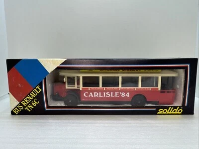 Vintage SOLIDO BUS RENAULT Lyonnais TN6C 1:50 Made In France “Carlisle ‘84” Red - Image 1 of 4