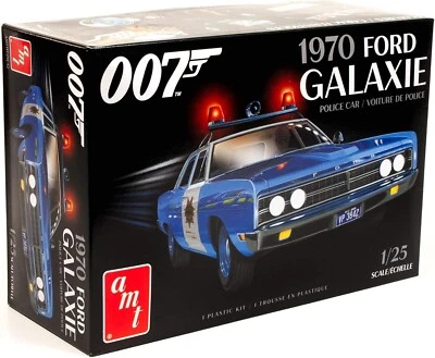 AMT 1970 Ford Galaxie Police Car James Bond 1:25 Scale Plastic Model Kit AMT1172 - Image 1 of 4