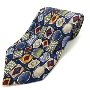 Guy Laroche Diffusion Luxury Tie Geometric Printed Silk Necktie Made in Canada - Picture 1 of 8
