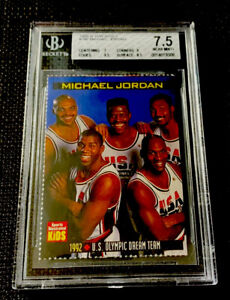 MICHAEL JORDAN Rare 1992 SI for Kids USA Olympic Dream NBA 1999 NM+ BGS 7.5
