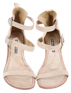 BEAUTIFUL, SOLD OUT, NEW $840 ANN DEMEULEMEESTER STRAPPY TAN SUEDE HEELS