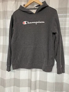 Youth XL Gray Champion Hoodie Pullover Spell Out - Picture 1 of 5