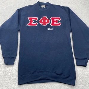 Sigma Phi Epsilon Sorority Mom Sweatshirt Tultex Collegiate Navy Blue - Picture 1 of 8