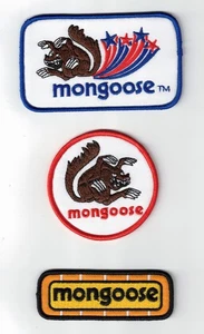 (3) Mongoose Bicycles Embroidered Iron / Sew-On Patches - Picture 1 of 2