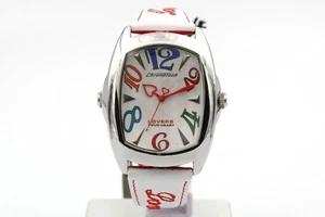 Watch CHRONOTECH LOVERS DOUBLE Colorato Cassa Acciaio Quarzo Cinturino Pelle New - Picture 1 of 5
