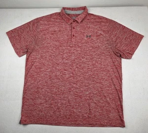 Under Armor Golf Polo Red HeatGear Loose Performance Short Sleeve Mens Size 3XL - Picture 1 of 8