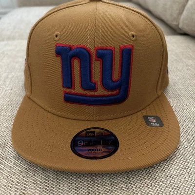 Молодежная бейсболка New York Giants NFL New Era 9Fifty нашивка сбоку коричневая новая с ценниками - Изображение 1 из 4