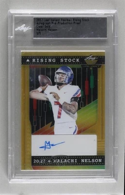 2022 Leaf Valiant Pre-Production Proof Gold Clear 1/1 Malachi Nelson Auto - Image 1 of 3