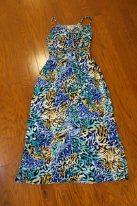❤️ 8-10 M ❤️ VESTIDO DE VERANO FADED GLORY ❤️ 36" MAXI TIRANTES LARGOS RAYÓN - Imagen 1 de 4