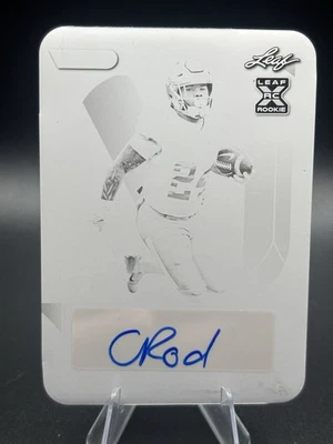 CHRIS RODRIGUEZ JR #BA-CRJ 2023 LEAF VIVID ROOKIE AUTO Black Plate 1/1 - Image 1 of 3