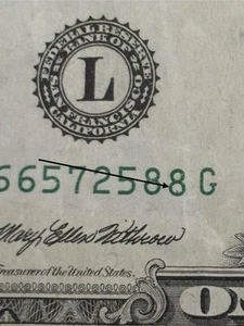 1993 S.F. $1 Bill Bookend Doubles Devil 66’s & 88’s Double 5’s Low 8 Error Note - Picture 1 of 4
