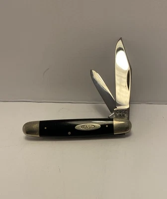 CASE XX (1940-64) SMOOTH BLACK SMALL CIGAR KNIFE #22055  UNUSED NICE! - Image 1 of 4