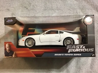 2024 Jada Fast & Furious BRIAN’S 1995 WHITE TOYOTA SUPRA  Diecast 1/24 Scale - Image 1 of 4