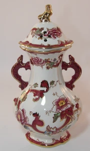Masons Ironstone Red Mandalay 8 1/2" Oval Potpourri Jar & Lid c1990 Excellent - Picture 1 of 10