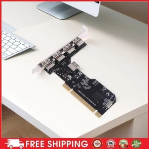5 Ports USB 2.0 PCI Expansion Card 480Mbps NEC720101 Chipset for Desktop Adapter - Photo 1/10
