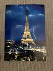 used postcard PARIS - Storm over The Eiffel Tower