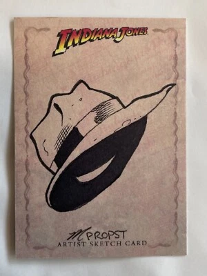 Mark Propst  hat fedora - Indiana Jones Heritage Sketch card 2008 - Image 1 of 2