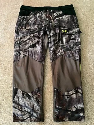 Mens Under Armour Storm 2 Mossy Oak Treestand Camo Barrier Pants 2XL - Image 1 of 4