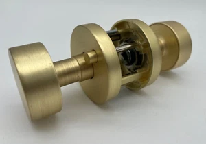 Gold Door Knob (Privacy) for Bedroom and Bathroom - Reversible -  Heavy Duty - Picture 1 of 8