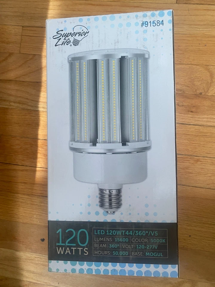 led corn cob light bulbs e39 base, superior life 5000k bright white retrofit - Image 1 of 1