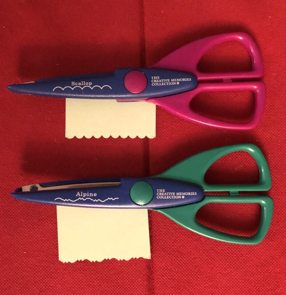 Creative Memories LOT of 2 ALPINE & SCALLOP Decorative Scrapbook Scissors - Image 1 of 1