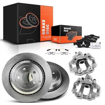 Rear Disc Rotors & Ceramic Pads + Caliper for Mercedes-Benz ML320 ML550 GL320 - Image 1 of 4