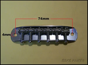 Low Profile MIJ style Guitar Bridge 4mm hole, 74mm Spacing EZPZ PARTS - Picture 1 of 1
