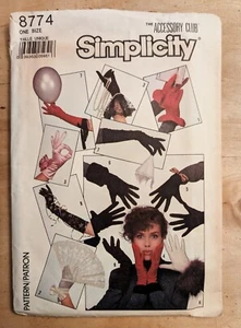Simplicity 8774 Vintage Women's One Size Gloves Five Lengths Uncut - Picture 1 of 2