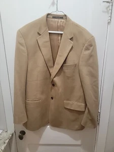 Tasso Elba Men’s Sport Coat Blazer Suit Jacket 100% Cashmere Camel Color Sz 42R - Picture 1 of 6