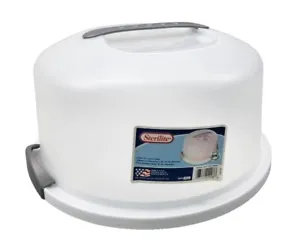 Sterilite Cake Server Holds 12” Round Cake Carrier With Lid Cover Handle, White - Picture 1 of 7