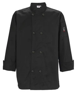 Tapered Chef Men's Jacket, Black, XL (12 Each) - Picture 1 of 1