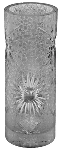 Vintage Bohemia Czechoslovakia Lead Crystal Vase Textured Cut Flowers 9 3/4" - Picture 1 of 5