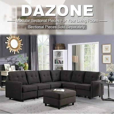 Sectional Sofa Set L-Shaped Couch Living Room Convertible Indoor Modular NEW - Image 1 of 4