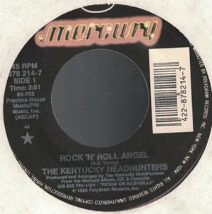 1989 KENTUCKY HEADHUNTERS RAG TOP & ROCK N ROLL ANGEL MERCURY 45 #878-214-7 NM - Picture 1 of 2