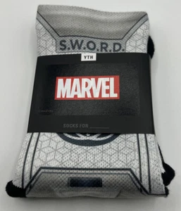 Marvel S.W.O.R.D. Suit Up Wanda Vision Black Crew Socks Youth Size 3 - 5 Rock^Em - Picture 1 of 6