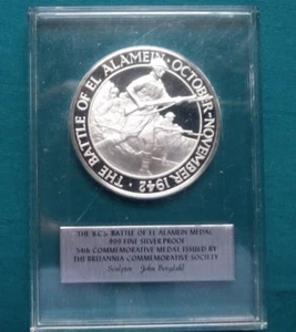 Battle of El Alamein .999 fine Silver Proof Coin Medal  #762 - Picture 1 of 6